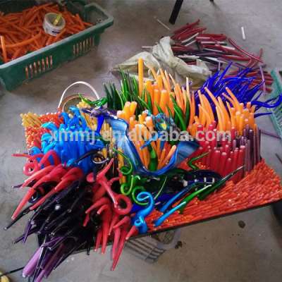 Modern hand blown glass decoration grass design glass blocks